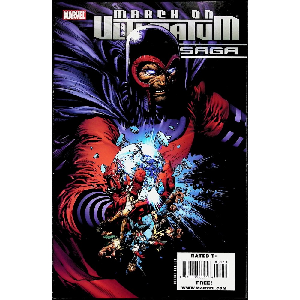 March on Ultimatum Saga #1 Marvel 2008 David‎ Finch Magneto 1st Year